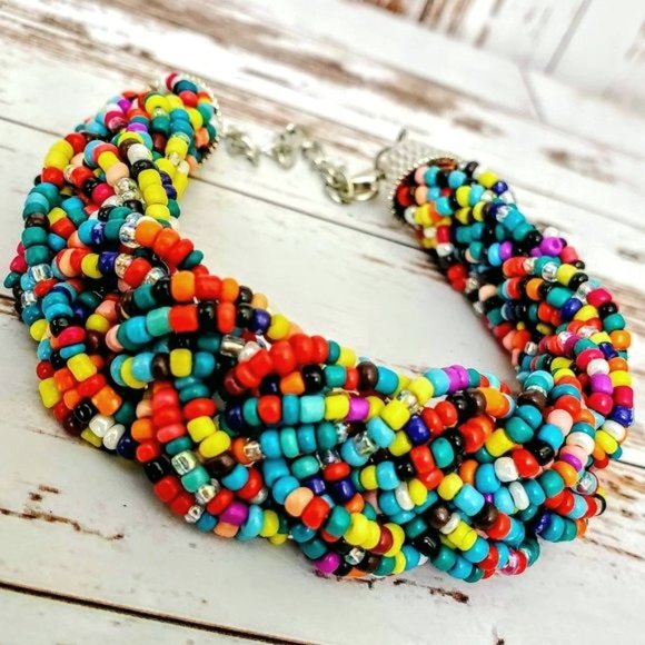 Boho Braided Bead Bracelet - Picture 8 of 8